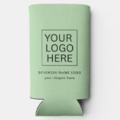 シンプルミニマルカスタムロゴ&文字プロモーション スリム缶クーラー (裏面)