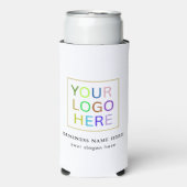 シンプルミニマルカスタムロゴ&文字プロモーション スリム缶クーラー (Seltzer正面)