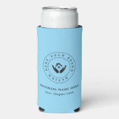 シンプルミニマルカスタムロゴ&文字プロモーション スリム缶クーラー (Seltzer正面)
