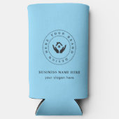 シンプルミニマルカスタムロゴ&文字プロモーション スリム缶クーラー (正面)