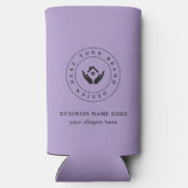 シンプルミニマルカスタムロゴ&文字プロモーション スリム缶クーラー (裏面)