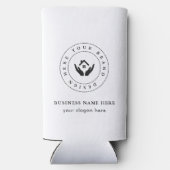 シンプルミニマルカスタムロゴ&文字プロモーション スリム缶クーラー (裏面)