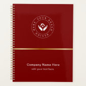 シンプルミニマルカスタムロゴ&文字プロモーション プランナー手帳 (正面)