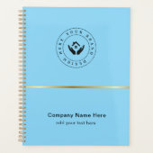 シンプルミニマルカスタムロゴ&文字プロモーション プランナー手帳 (正面)