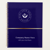 シンプルミニマルカスタムロゴ&文字プロモーション プランナー手帳 (正面)