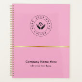 シンプルミニマルカスタムロゴ&文字プロモーション プランナー手帳 (正面)