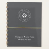 シンプルミニマルカスタムロゴ&文字プロモーション プランナー手帳 (正面)