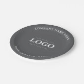 シンプルミニマルカスタムロゴ&文字プロモーション ペーパープレート (アングル)