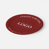 シンプルミニマルカスタムロゴ&文字プロモーション ペーパープレート (アングル)