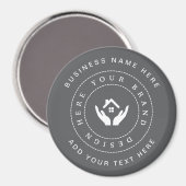 シンプルミニマルカスタムロゴ&文字プロモーション マグネット (正面/裏面)