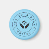 シンプルミニマルカスタムロゴ&文字プロモーション マグネット (正面)