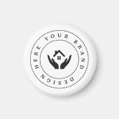 シンプルミニマルカスタムロゴ&文字プロモーション マグネット (正面)