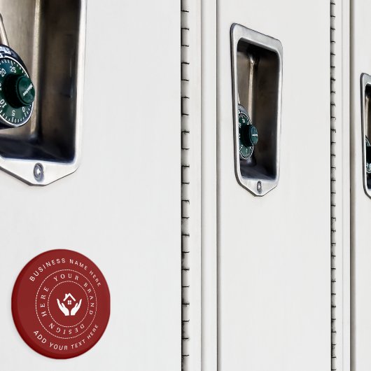 シンプルミニマルカスタムロゴ&文字プロモーション マグネット (インサイチュ (ロッカー))