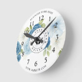 シンプルミニマルカスタムロゴ&文字プロモーション ラウンド壁時計 (傾斜)