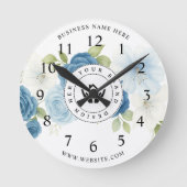 シンプルミニマルカスタムロゴ&文字プロモーション ラウンド壁時計 (正面)