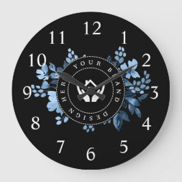 シンプルミニマルカスタムロゴ&文字プロモーション ラージ壁時計