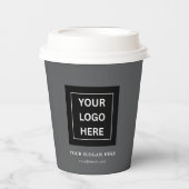 シンプルミニマルカスタムロゴ&文字プロモーション 紙コップ (正面)