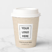 シンプルミニマルカスタムロゴ&文字プロモーション 紙コップ (正面)