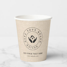 シンプルミニマルカスタムロゴ&文字プロモーション 紙コップ