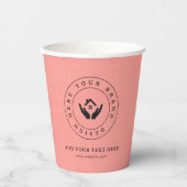 シンプルミニマルカスタムロゴ&文字プロモーション 紙コップ (正面)
