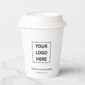 シンプルミニマルカスタムロゴ&文字プロモーション 紙コップ (正面)