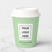 シンプルミニマルカスタムロゴ&文字プロモーション 紙コップ (正面)
