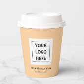 シンプルミニマルカスタムロゴ&文字プロモーション 紙コップ (正面)