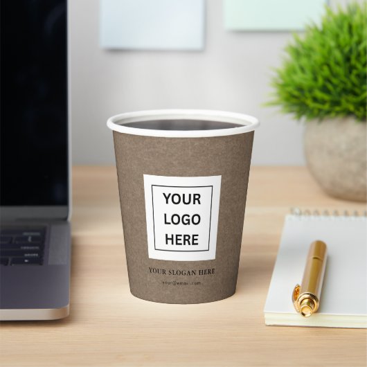 シンプルミニマルカスタムロゴ&文字プロモーション 紙コップ (インサイチュ)
