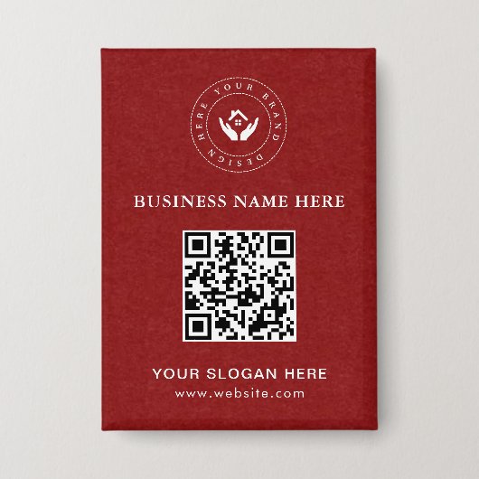 シンプルミニマルカスタムロゴ&文字プロモーション 缶バッジ (正面)