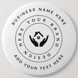 シンプルミニマルカスタムロゴ&文字プロモーション 缶バッジ