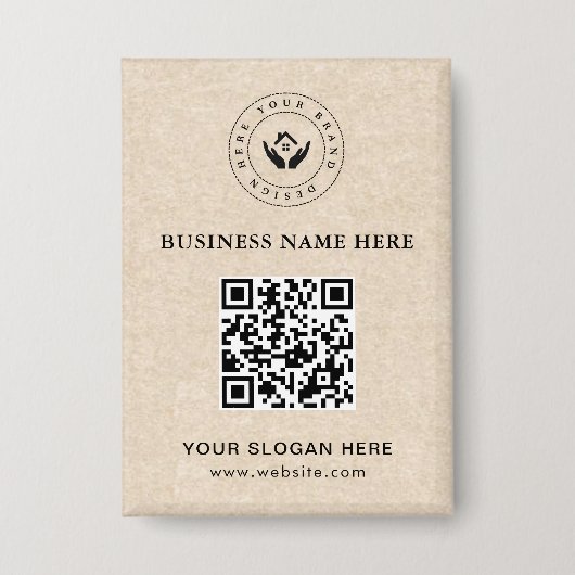 シンプルミニマルカスタムロゴ&文字プロモーション 缶バッジ (正面)