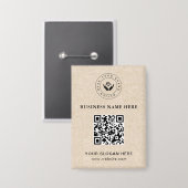 シンプルミニマルカスタムロゴ&文字プロモーション 缶バッジ (正面/裏面)