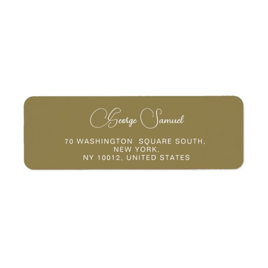 シンプルミニマルカスタム差出人住所ラベル ラベル (正面)