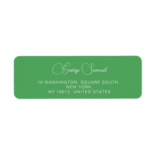 シンプルミニマルカスタム差出人住所ラベル ラベル (正面)