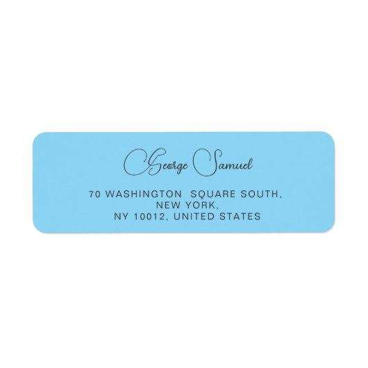 シンプルミニマルカスタム差出人住所ラベル ラベル (正面)
