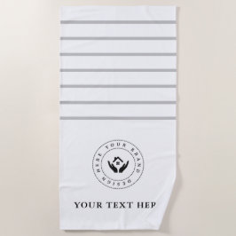 シンプルミニマルカスタム文字 ビーチタオル