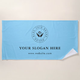 シンプルミニマルカスタム文字 ビーチタオル