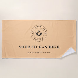 シンプルミニマルカスタム文字 ビーチタオル