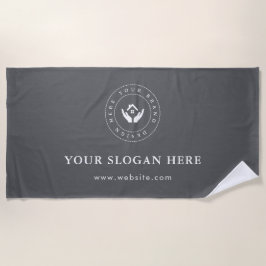 シンプルミニマルカスタム文字 ビーチタオル