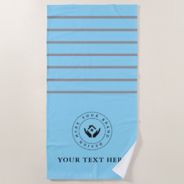 シンプルミニマルカスタム文字 ビーチタオル