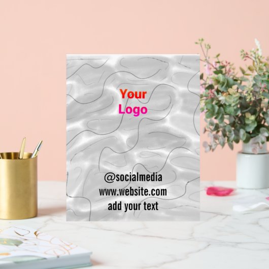 シンプルミニマルカスタム水の色を追加ロゴwebサイト アクリルサイン (ウェディング)