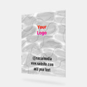 シンプルミニマルカスタム水の色を追加ロゴwebサイト アクリルサイン (傾斜)