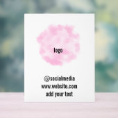 シンプルミニマルカスタム水の色を追加ロゴwebサイト アクリルサイン (ニュートラル)