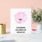 シンプルミニマルカスタム水の色を追加ロゴwebサイト アクリルサイン (ウェディング)