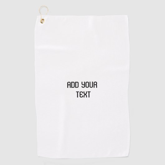 シンプルミニマルカスタム水の色を追加ロゴwebサイト ゴルフタオル (正面)