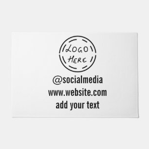 シンプルミニマルカスタム水の色を追加ロゴwebサイト ドアマット