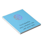 シンプルミニマルカスタム水の色を追加ロゴwebサイト ノートパッド (アングル)