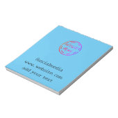 シンプルミニマルカスタム水の色を追加ロゴwebサイト ノートパッド (回転)