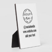 シンプルミニマルカスタム水の色を追加ロゴwebサイト フォトプラーク (側面)