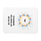 シンプルミニマルカスタム水の色を追加ロゴwebサイト マグネット (横)